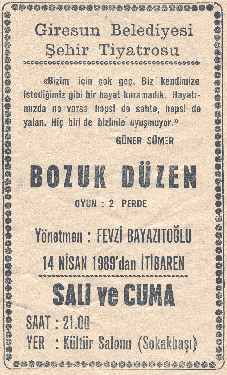 Bozuk Düzen (1989)