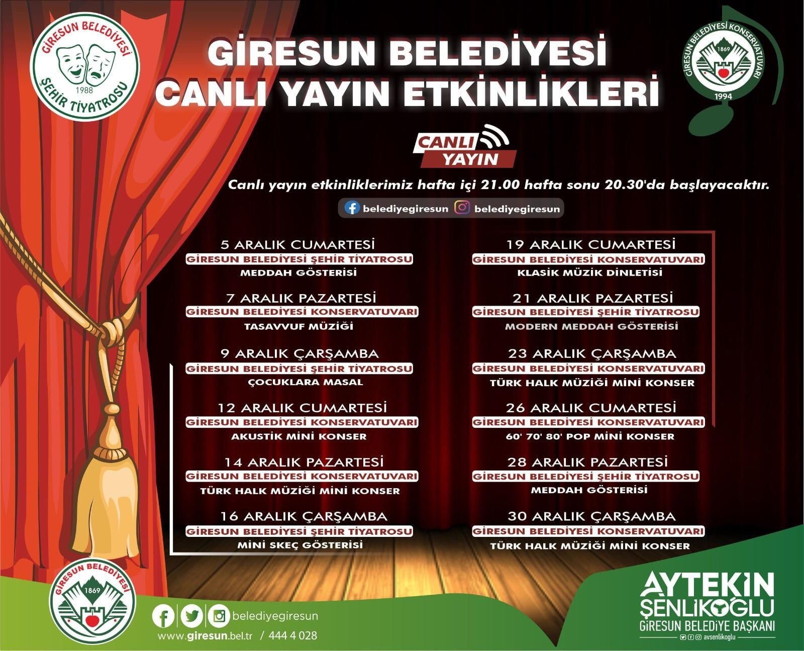 Pandemi Canlı Yayın Etkinlikleri (2021)
